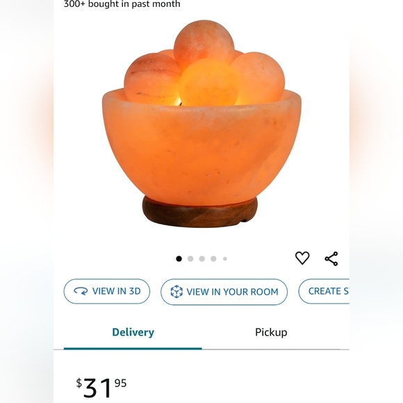 Salt lamp with 5 balls massage light pink - Picture 3 of 9